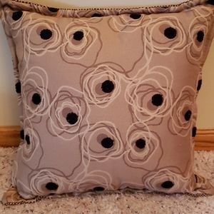 Decorative tan and black modern pattern pillow